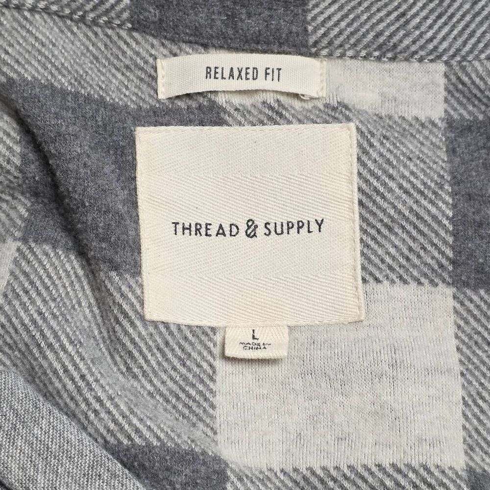 Thread & Supply Buffalo Plaid Shirt Women L - Picture 3 of 7